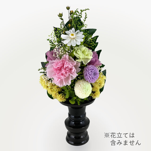 プリザーブドフラワー 仏花 仏壇用 カーネーション ピンク 百日草